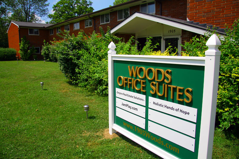 Woods Office Suites building sign at 1905 Woods Dr Beavercreek